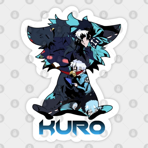 Servamp - Kuro Cute Cat Collage Sleepy Ash Sticker by oneskyoneland